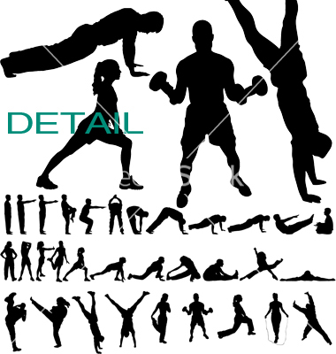 380x400 Collection Of 'fitness Silhouette Vector' Download More Than