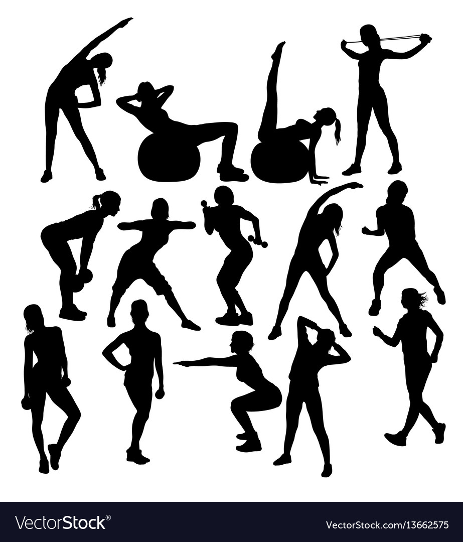 923x1080 Collection Of 'fitness Silhouette Vector Free' Download More Than