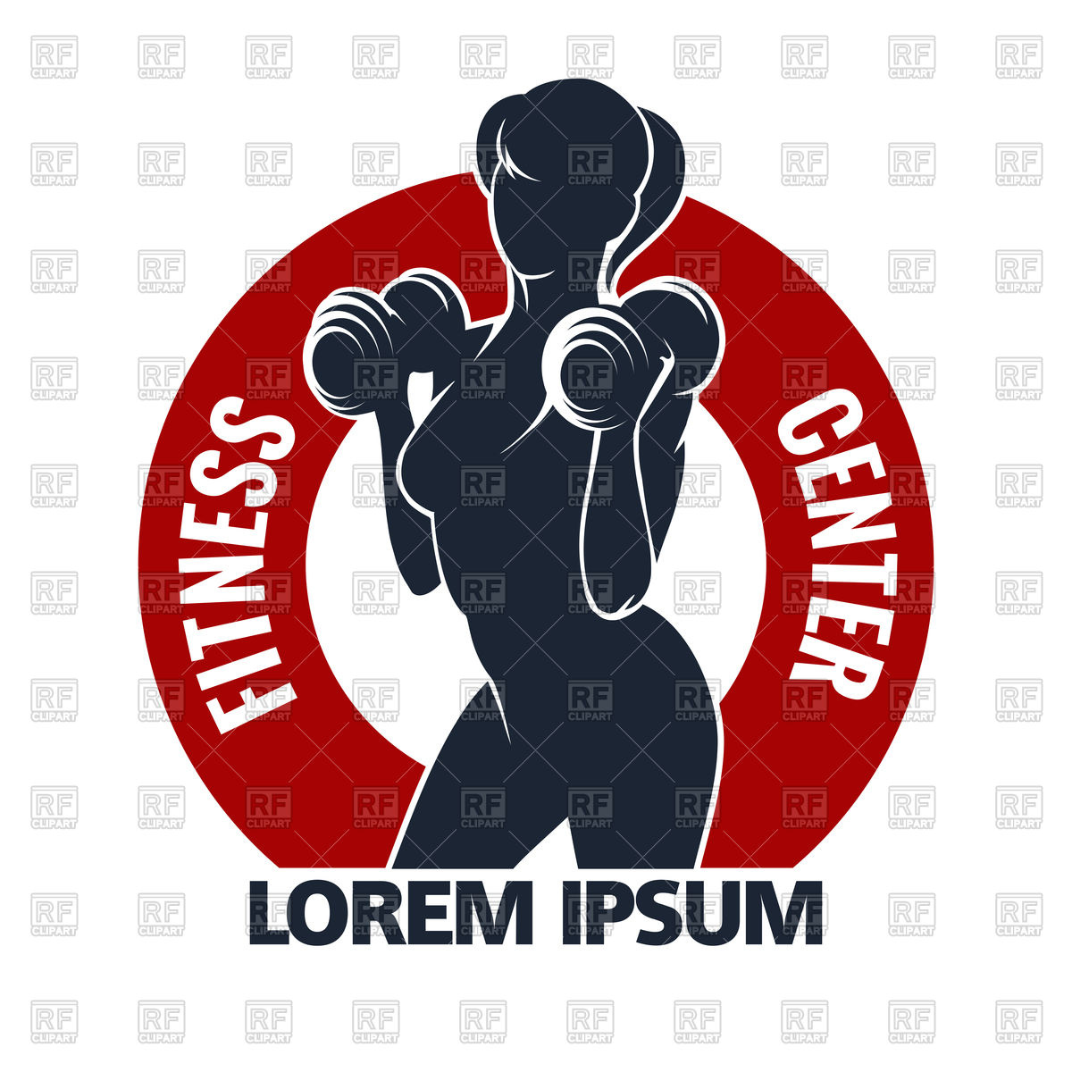 Fitness Club Or Gym Emblem With Training Muscled Woman Vector 1200x1200 Fitness Club Or Gym Emblem With Training Muscled Woman Vector