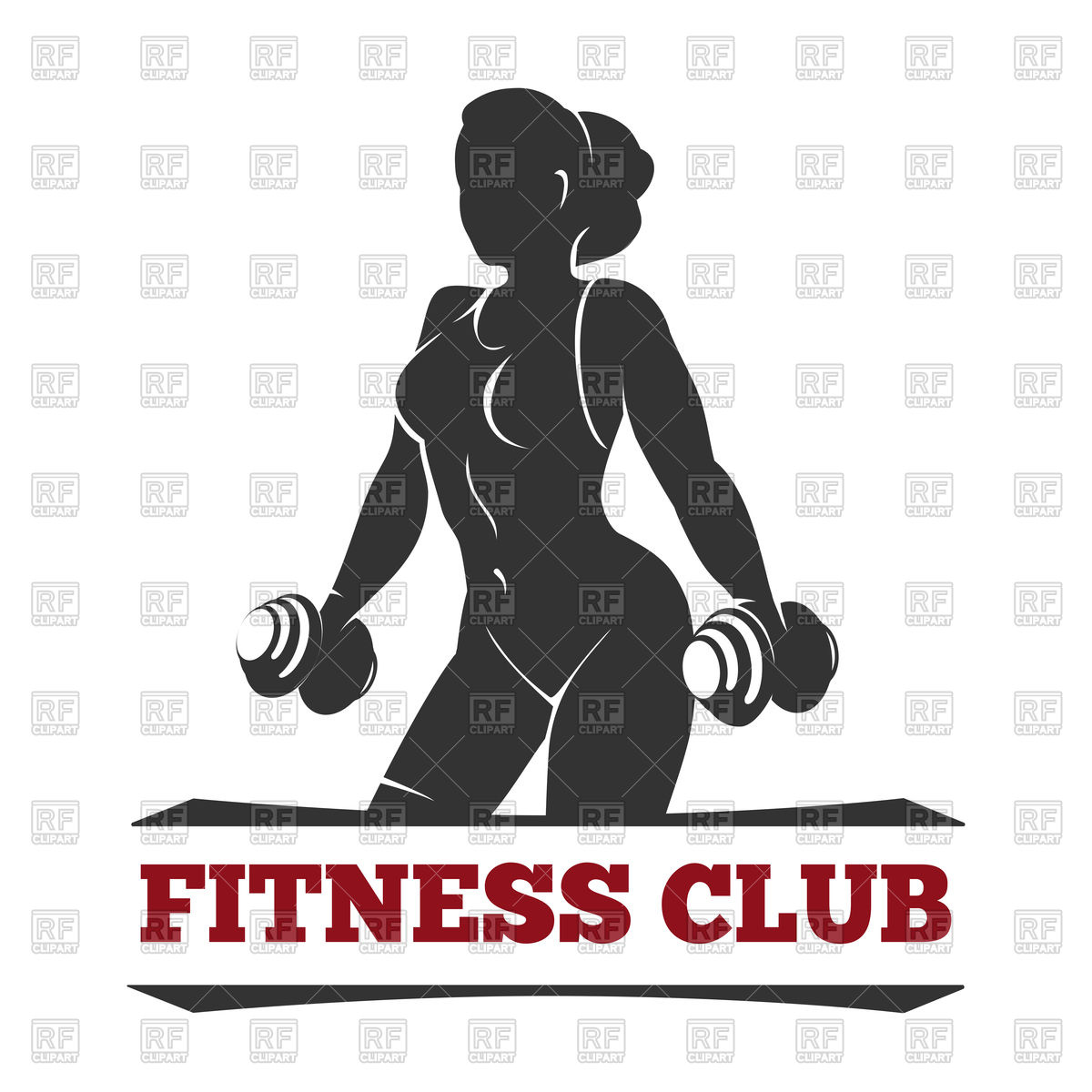 Fitness Club Or Gym Emblem Silhouette Of Athletic Woman 1200x1200 Fitness Club Or Gym Emblem Silhouette Of Athletic Woman