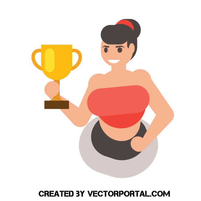 Fitness Woman With A Trophy 660x660 Fitness Woman With A Trophy