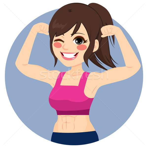 Athletic Fitness Woman Vector Illustration Kakigori 600x600 Athletic Fitness Woman Vector Illustration Kakigori