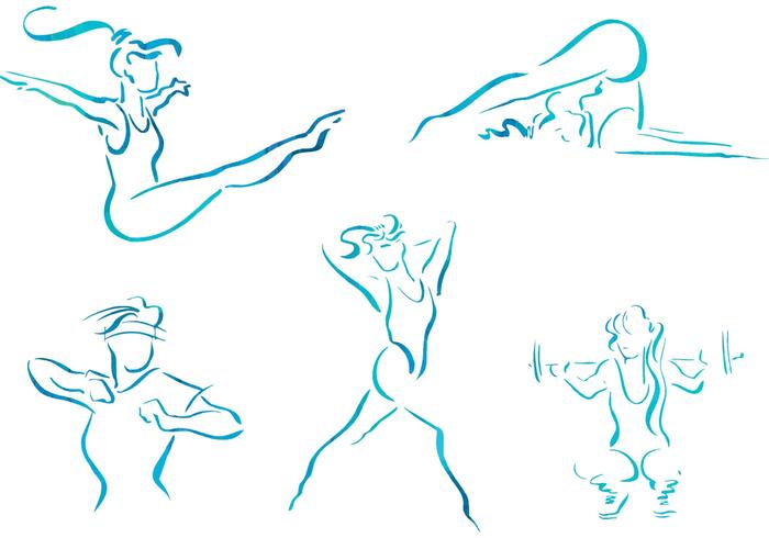Free Vector Sketch Women Fitness Illustrations 700x490 Free Vector Sketch Women Fitness Illustrations