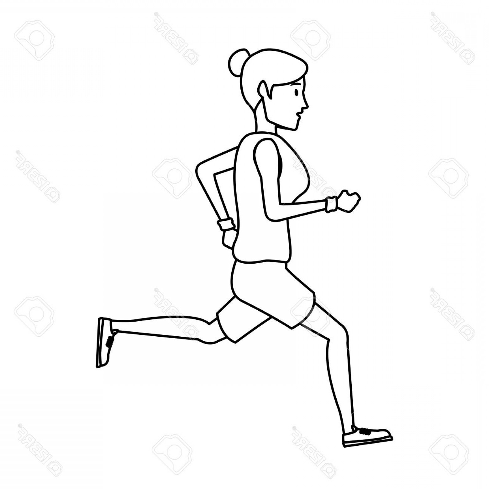 Photostock Vector Fitness Woman Running Vector Illustration 1560x1560 Photostock Vector Fitness Woman Running Vector Illustration
