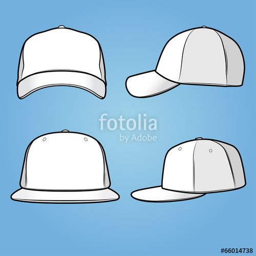 500x500 Front And Side Views Of A Normal Fitted Caphat Stock Image