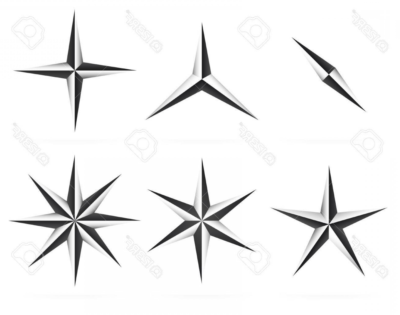 1560x1230 Photostock Vector D Shapes Pointed Beveled Stars Soidergi