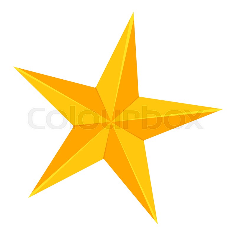 800x800 Colorful Cartoon Point Golden Star Stock Vector Colourbox