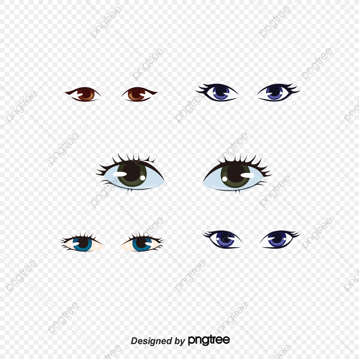 1200x1200 Vector Hand Painted Beautiful Eyes, Cartoon Creative, Hand Painted