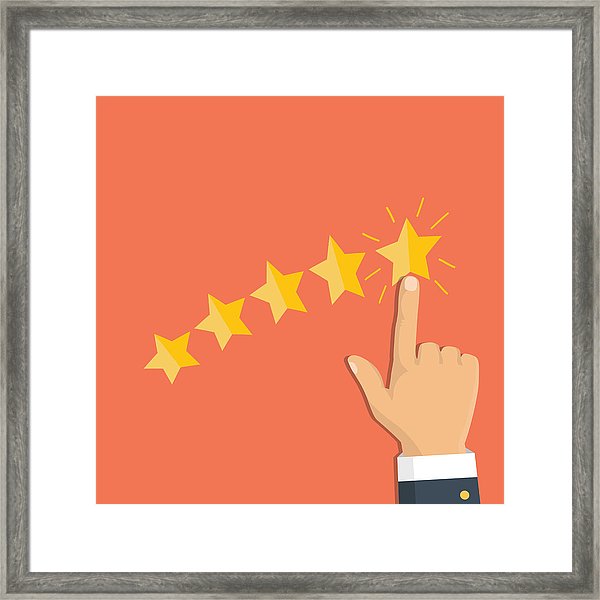 600x600 Human Hands Put Gold Rating Star Rank Five Stars Vector Rating