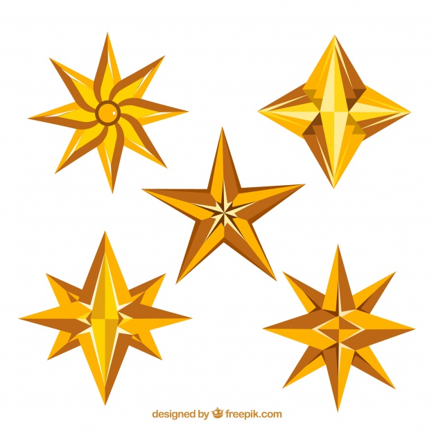 626x626 Pack Of Five Stars Vector Free Download