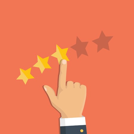 450x450 Rating Selection Finger Human Hands Put Gold Rating Star Rank