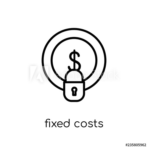 500x500 Fixed Costs Icon Trendy Modern Flat Linear Vector Fixed Costs