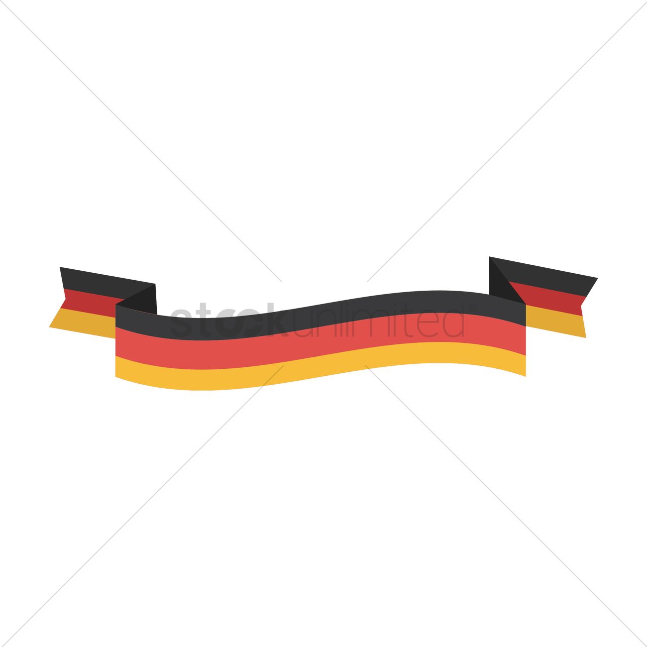1300x1300 German Flag Banner Vector Image