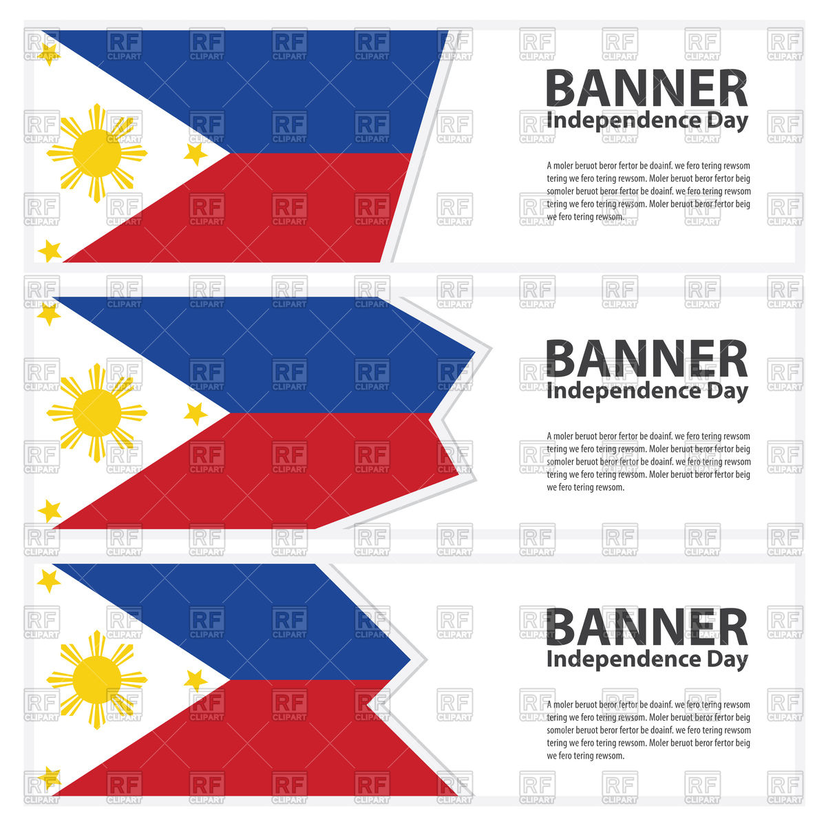1200x1200 Philippines Flag Banners Vector Image Of Design Elements Foxive