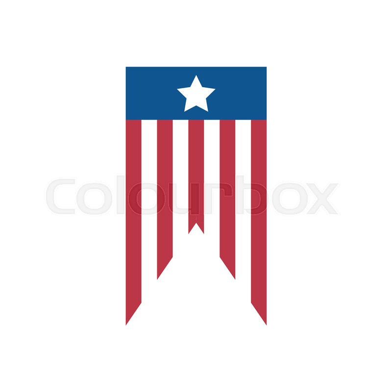 800x800 Simple Usa Flag Banner Emblem Vector Stock Vector Colourbox