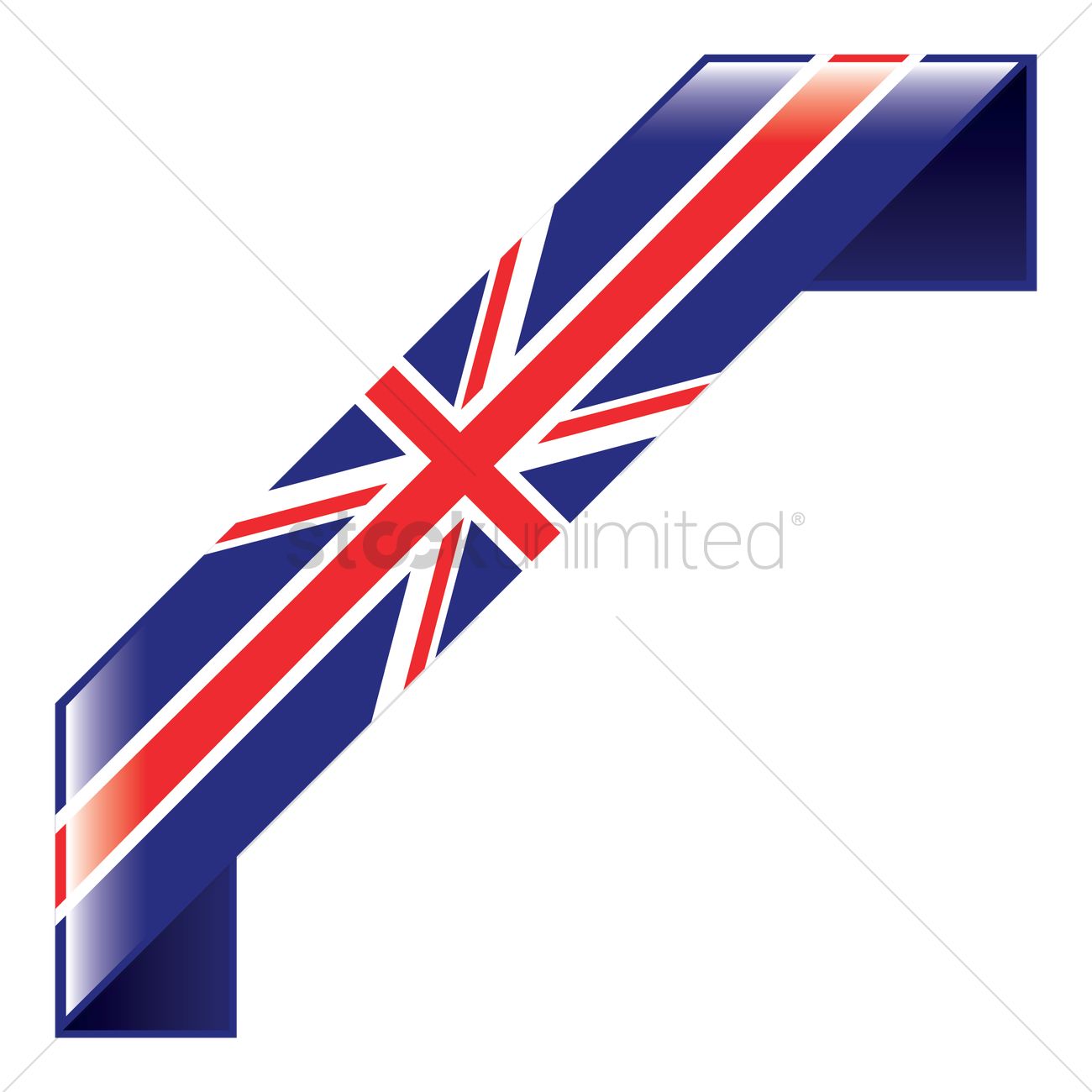 1300x1300 United Kingdom Flag Banner Vector Image
