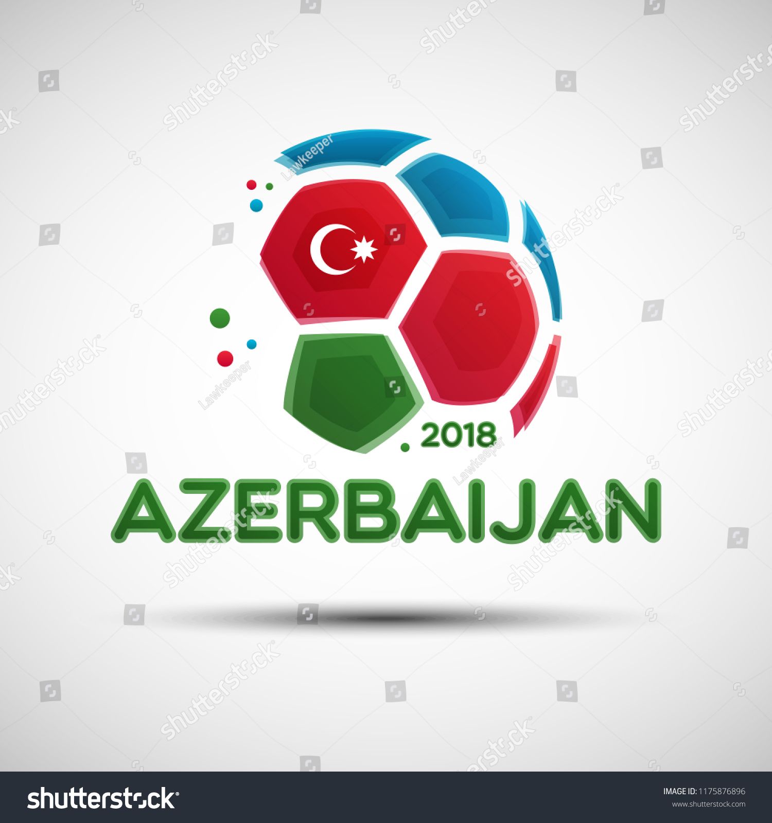 1500x1600 Football Championship Banner Flag Of Azerbaijan Vector