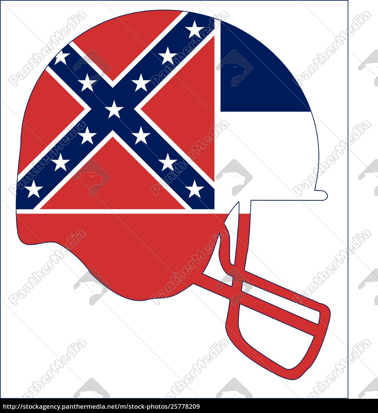 1327x1450 Mississippi State Flag Football Helmet