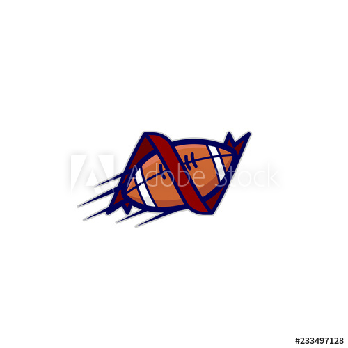500x500 American Football Club Logo Vector Template Design Illustration