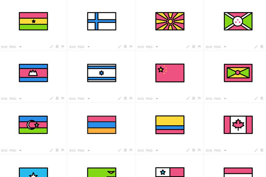 850x566 Top Free Country Flag Icon Sets