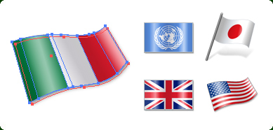 389x186 Vector Flags Icons With Custom Icon Design Service