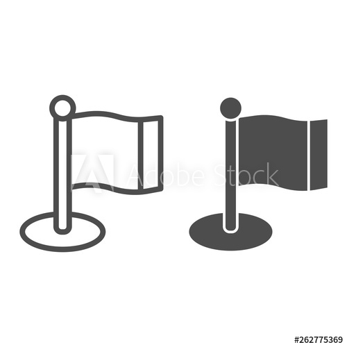 Flag Line And Glyph Icon Flagpole Vector Illustration Isolated 500x500 Flag Line And Glyph Icon Flagpole Vector Illustration Isolated
