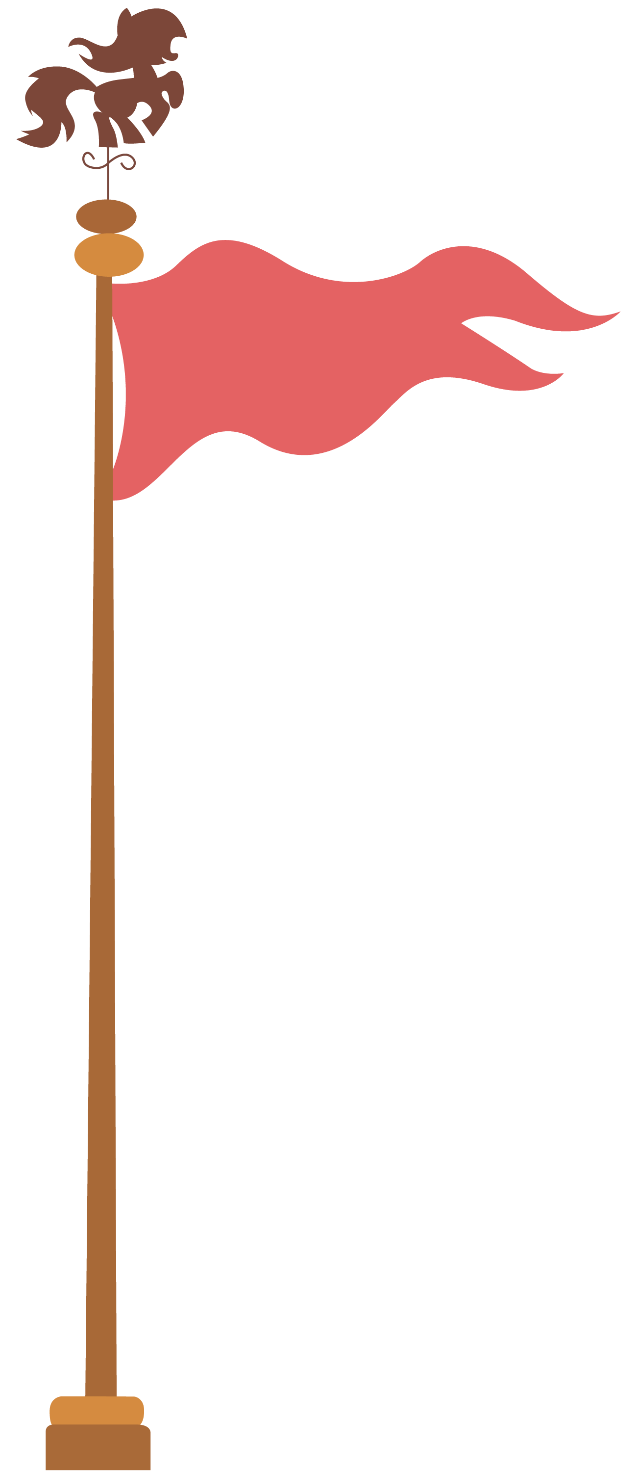 Pony Flag Pole Vector 1300x3000 Pony Flag Pole Vector