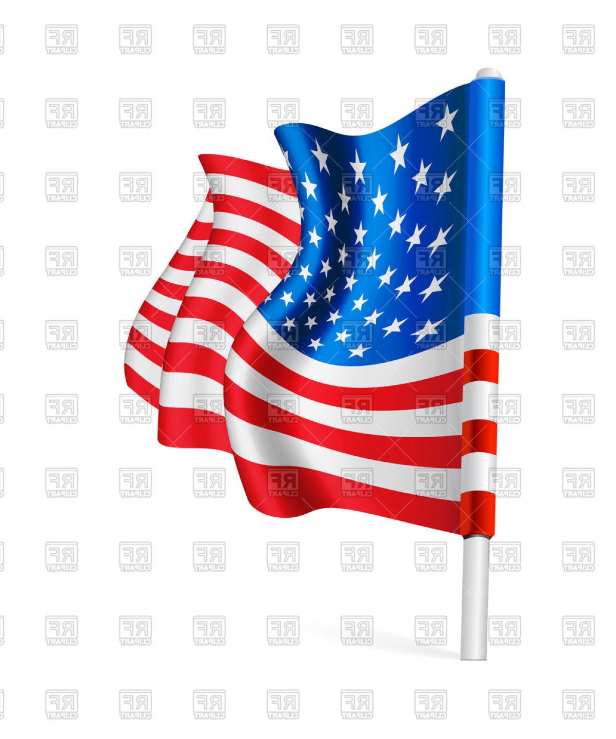 Waving Flag Of The Usa The Flag Pole Vector Clipart Studiogrfx 1201x1440 Waving Flag Of The Usa The Flag Pole Vector Clipart Studiogrfx