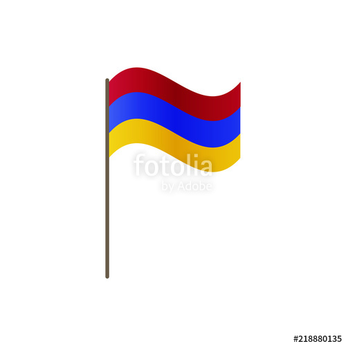 Armenia Flag On The Flagpole Official Colors And Proportion 500x500 Armenia Flag On The Flagpole Official Colors And Proportion
