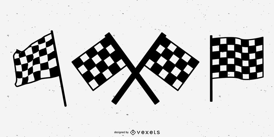 Racing Flags Silhouette Set 900x450 Racing Flags Silhouette Set