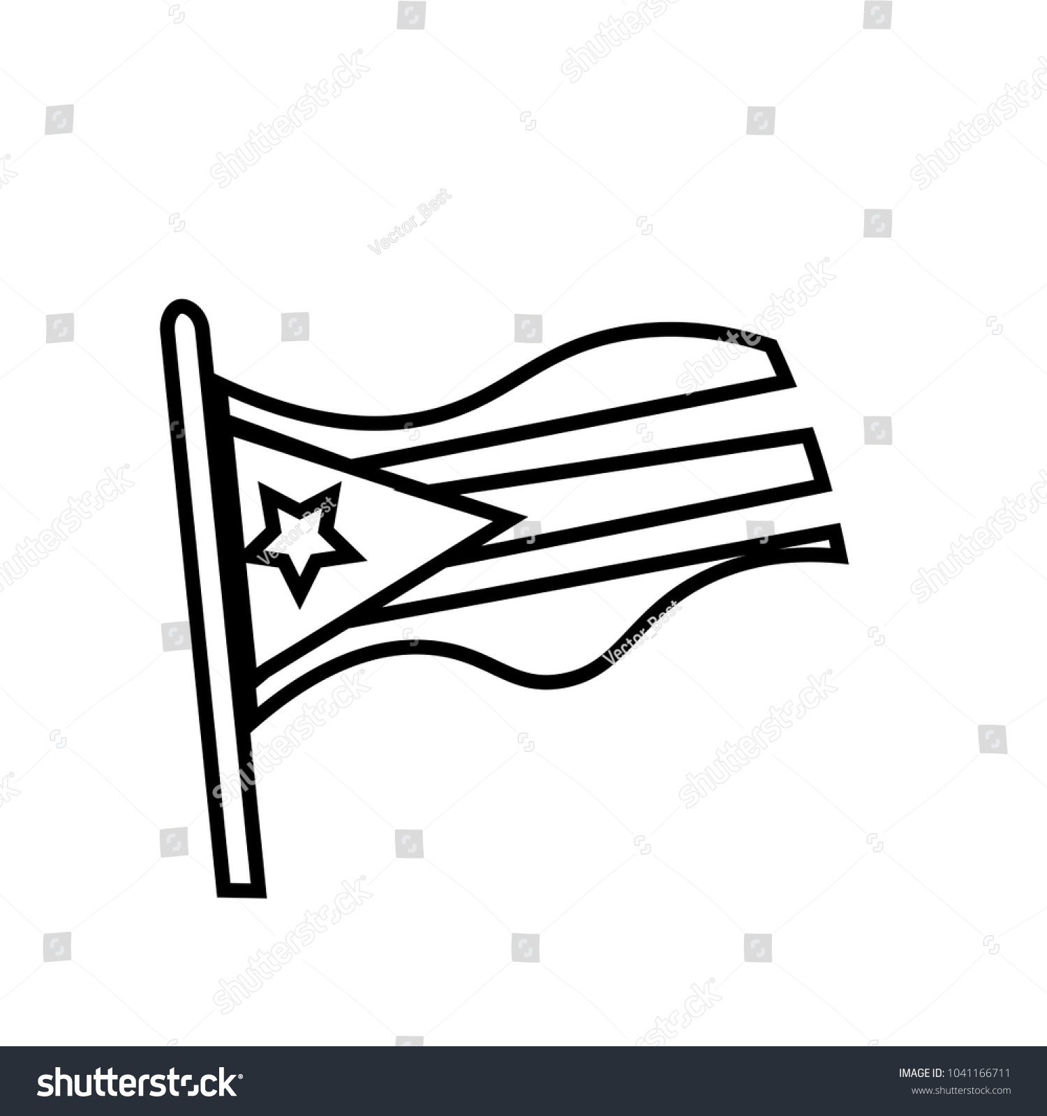 Stock Vector Puerto Rico Flag Silhouette Outline On White 1500x1600 Stock Vector Puerto Rico Flag Silhouette Outline On White
