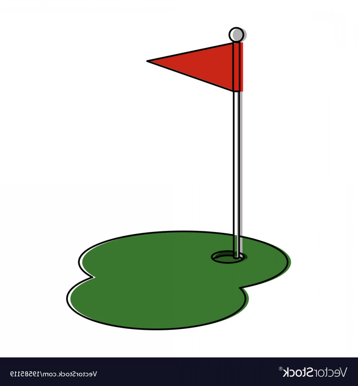 1200x1296 Golf Hole With Flag Vector Soidergi