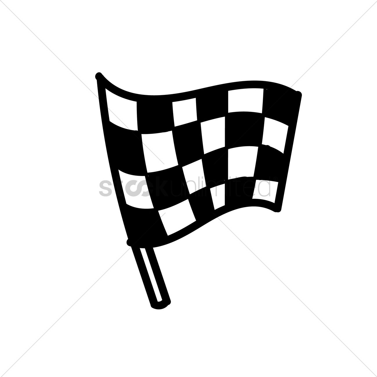 1300x1300 Racing Flag Vector Image