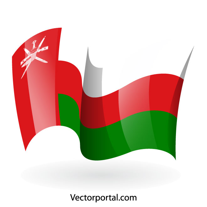 Oman Flag Vector Clip Art 660x660 Oman Flag Vector Clip Art