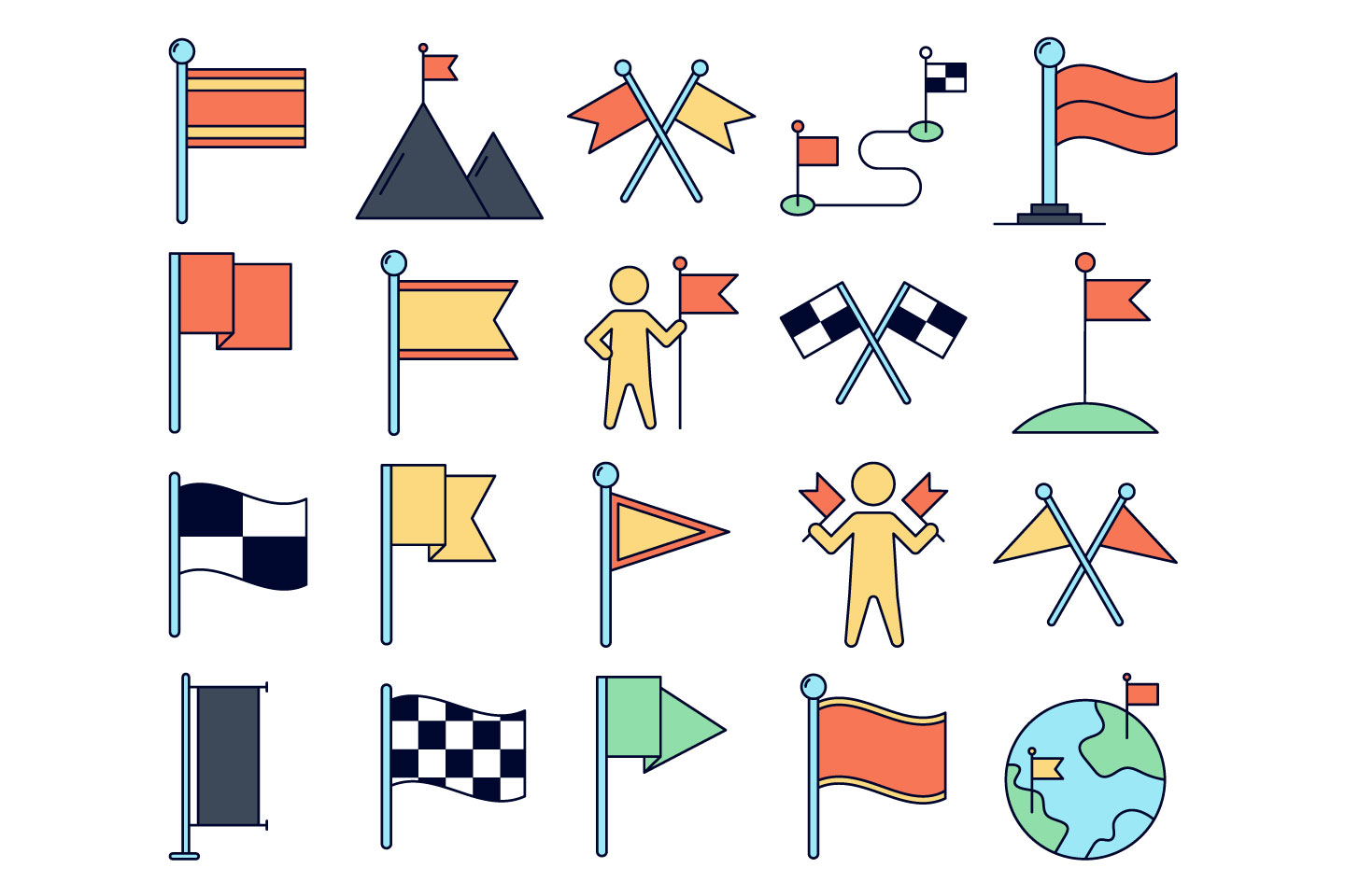 Flags Vector Free Icons Set 1440x960 Flags Vector Free Icons Set