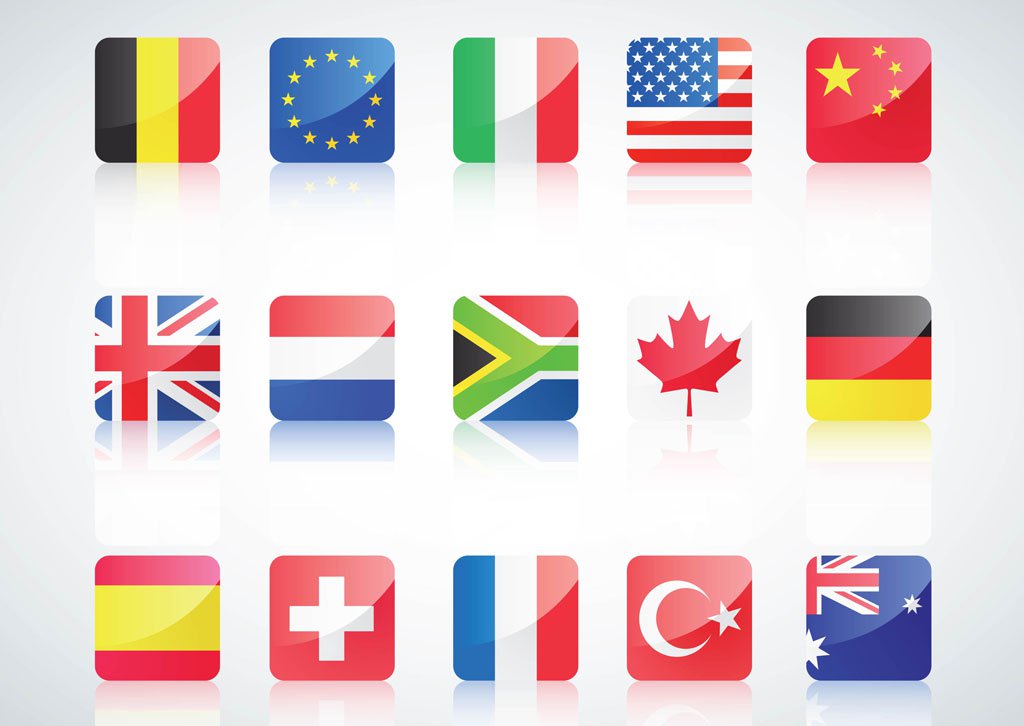 International Flags Vector Art Graphics 1024x726 International Flags Vector Art Graphics