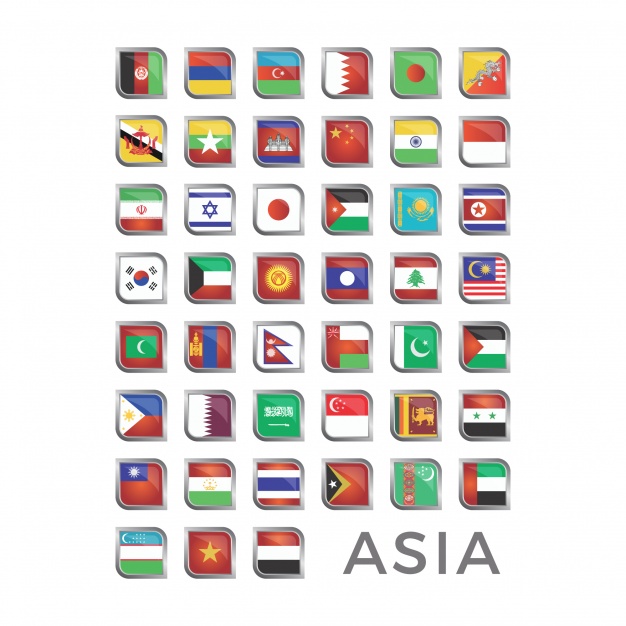 Asian Flag Icon Collection Vector Free Download 626x626 Asian Flag Icon Collection Vector Free Download