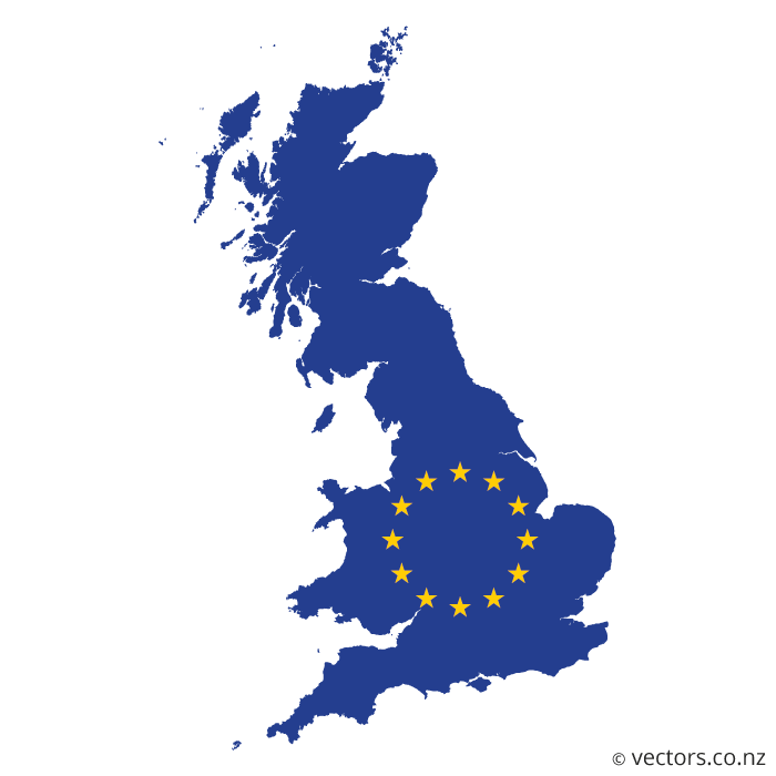 700x700 Eu Flag Vector Map Of Great Britain