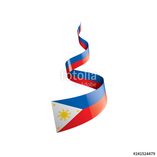 500x500 Philippines Flag, Vector Illustration On A White Background Stock