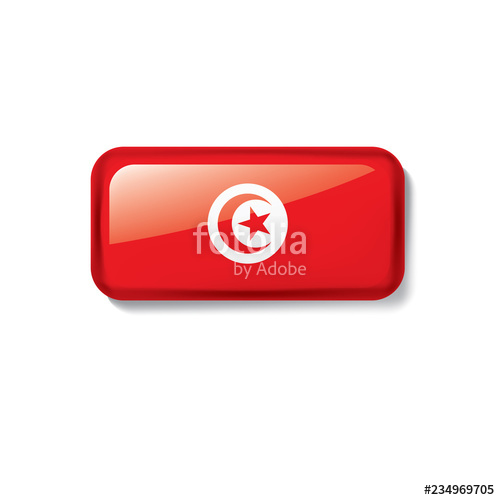 500x500 Tunisia Flag, Vector Illustration On A White Background Stock