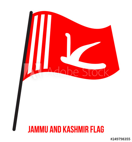 465x500 Jammu And Kashmir Flag Waving Vector Illustration On White