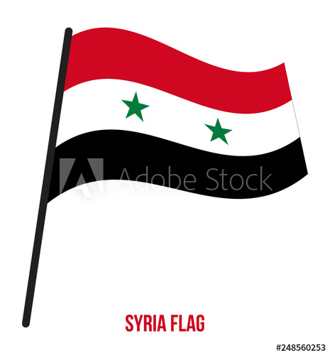 465x500 Syria Flag Waving Vector Illustration On White Background Syria