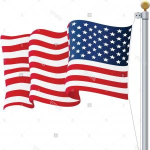300x300 Usa American Flag Waving Vector Illustration Catchsplace