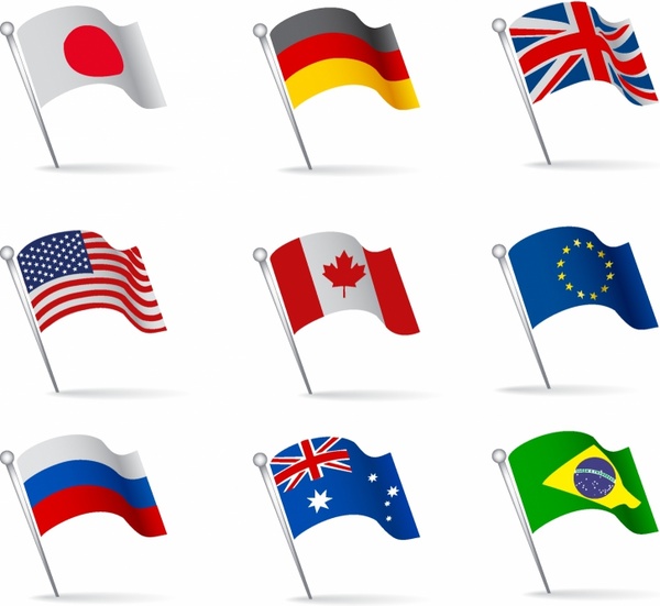 600x551 World Flags Waving Free Vector In Adobe Illustrator