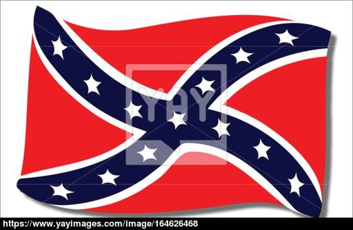 512x334 Confederate Flag Waving Vector