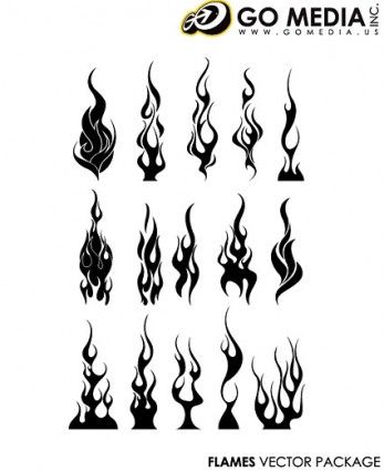 347x425 Go Media Produced Vector Cool Flames Flamas Flame Tattoos
