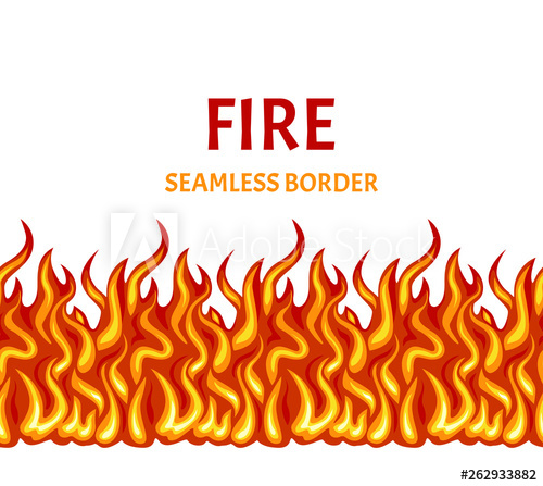 Fire Isolated On White Background Vector Flame Seamless Border 500x447 Fire Isolated On White Background Vector Flame Seamless Border