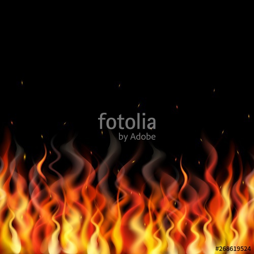Realistic Fire Flame Vector Border Seamless Orange Fire 500x500 Realistic Fire Flame Vector Border Seamless Orange Fire