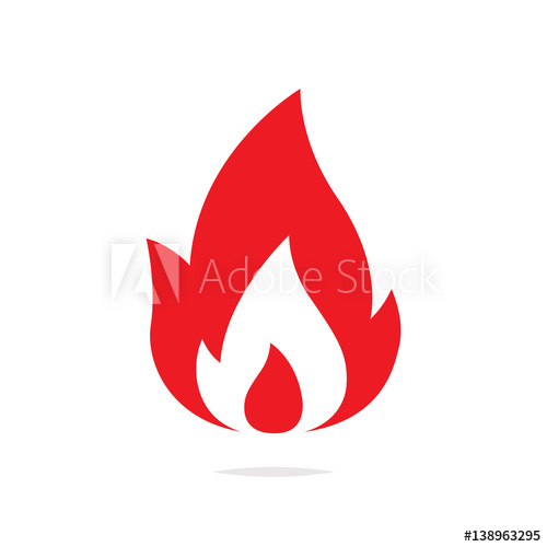 500x500 Fire Flame Icon Vector