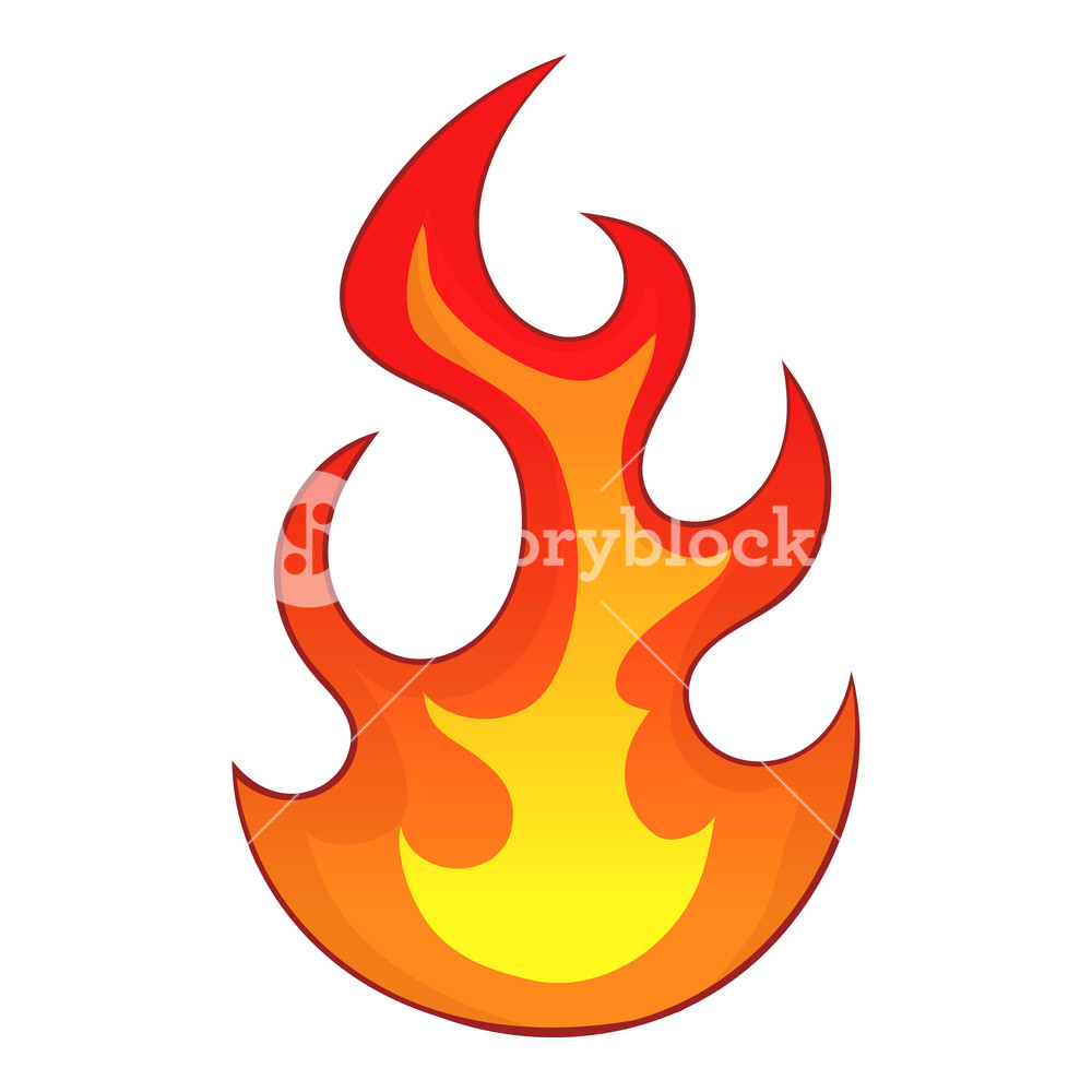 1000x1000 Flame Icon Cartoon Illustration Of Flame Vector Icon For Web